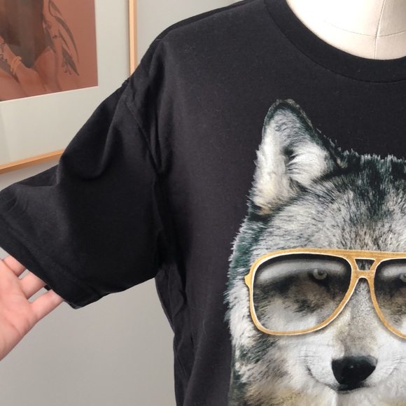 The coolest Wolf in Aviator Sunglasses T-shirt you’ll ever own, Graphic Tee XL - Picture 3 of 7